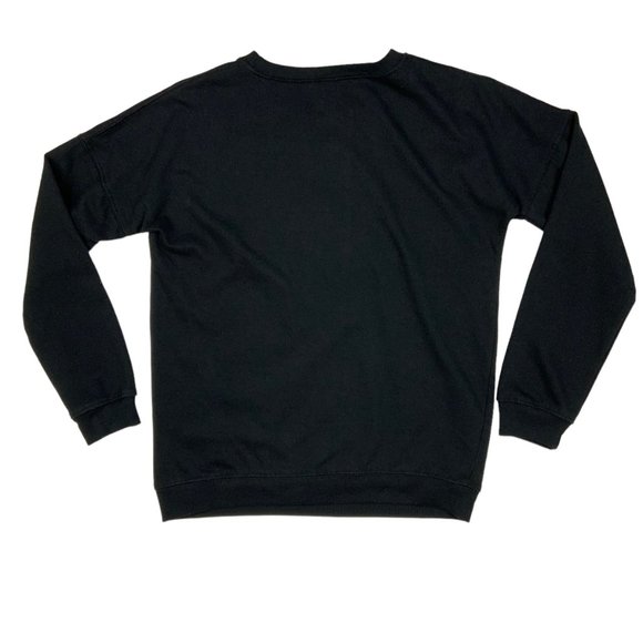 Disney Mickey Mouse Halloween Sweatshirt Juniors M Black Graphics Spooky Gothic - Picture 10 of 11